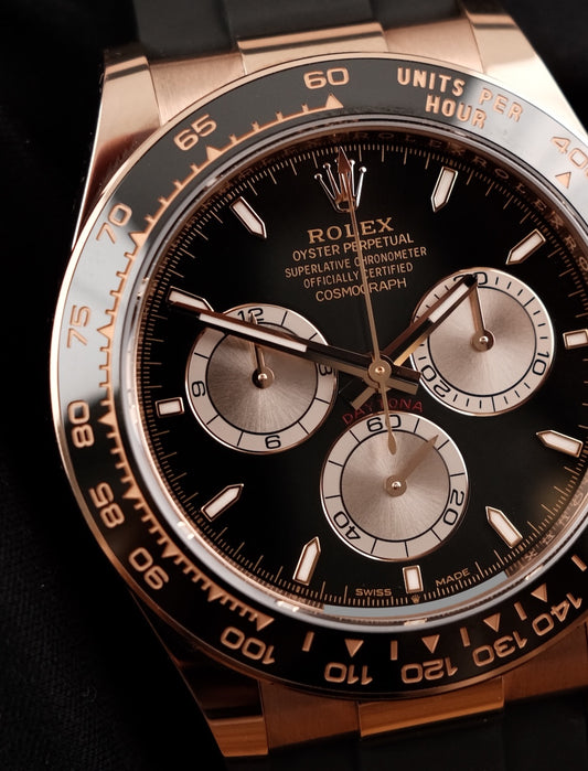 Rolex Daytona 126515LN Box + og. Papiere Rosegold Oysterflex Black Dial NEW