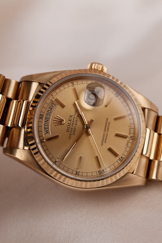 Rolex Day-Date 36 18038 Champagne Dial, 18K Gold