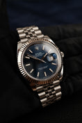 Bild in Galerie-Betrachter laden, Rolex Datejust 41 126334 Box + og. Papiere Blue Stick Dial, Rolex Service 2024
