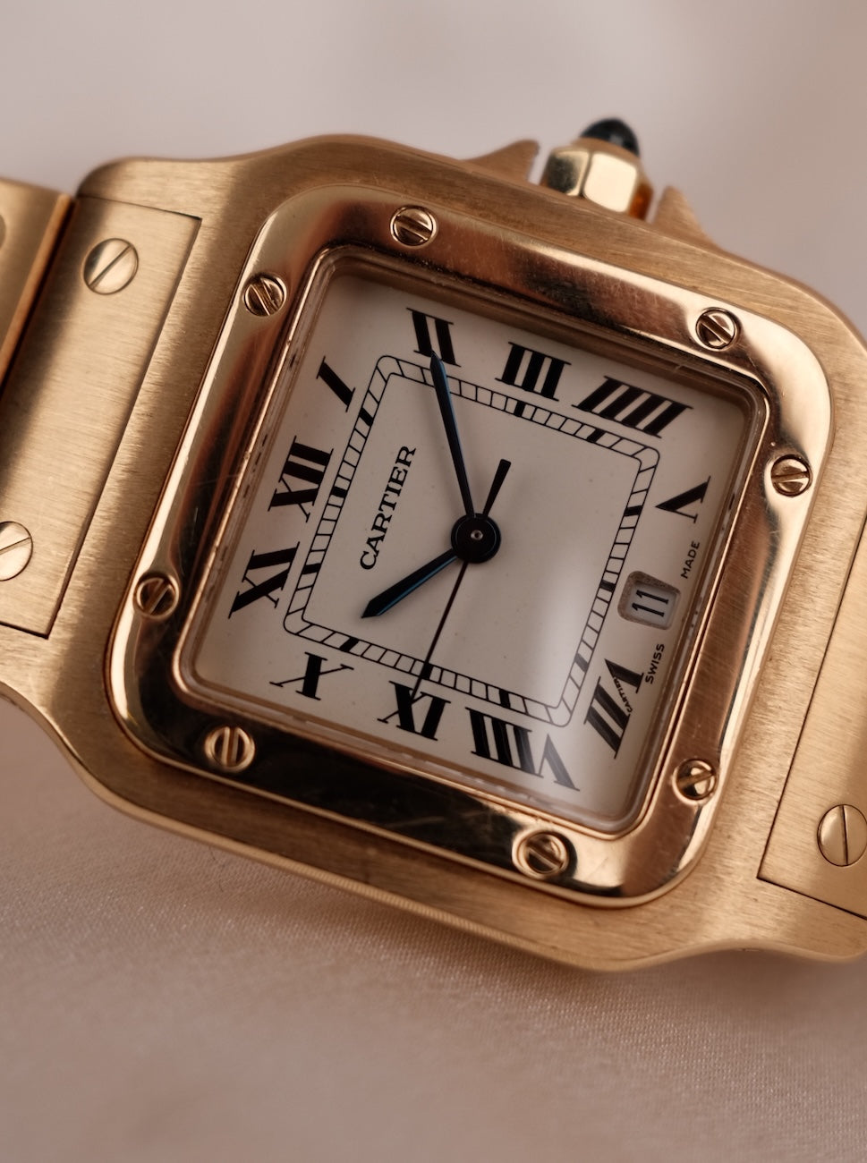 Cartier Santos Galbée 887901 Original Papiere 18k Gold, Open Papers