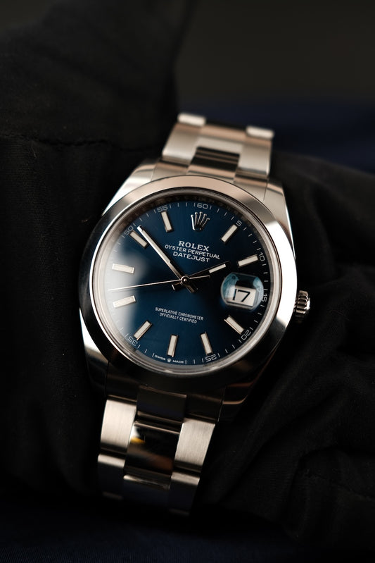 Rolex Datejust 41 126300 Box + og. Papiere Blue Dial