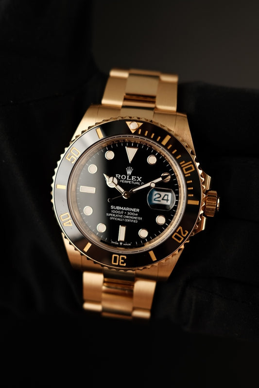 Rolex Submariner Date 126618LN Box + og. Papiere Rolex Serviced 2024, LC 100, First Buyer´s Invoice, 18k Gold