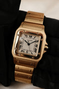 Load image into Gallery viewer, Cartier Santos Galbée 887901 Original Papiere 18k Gold, Open Papers
