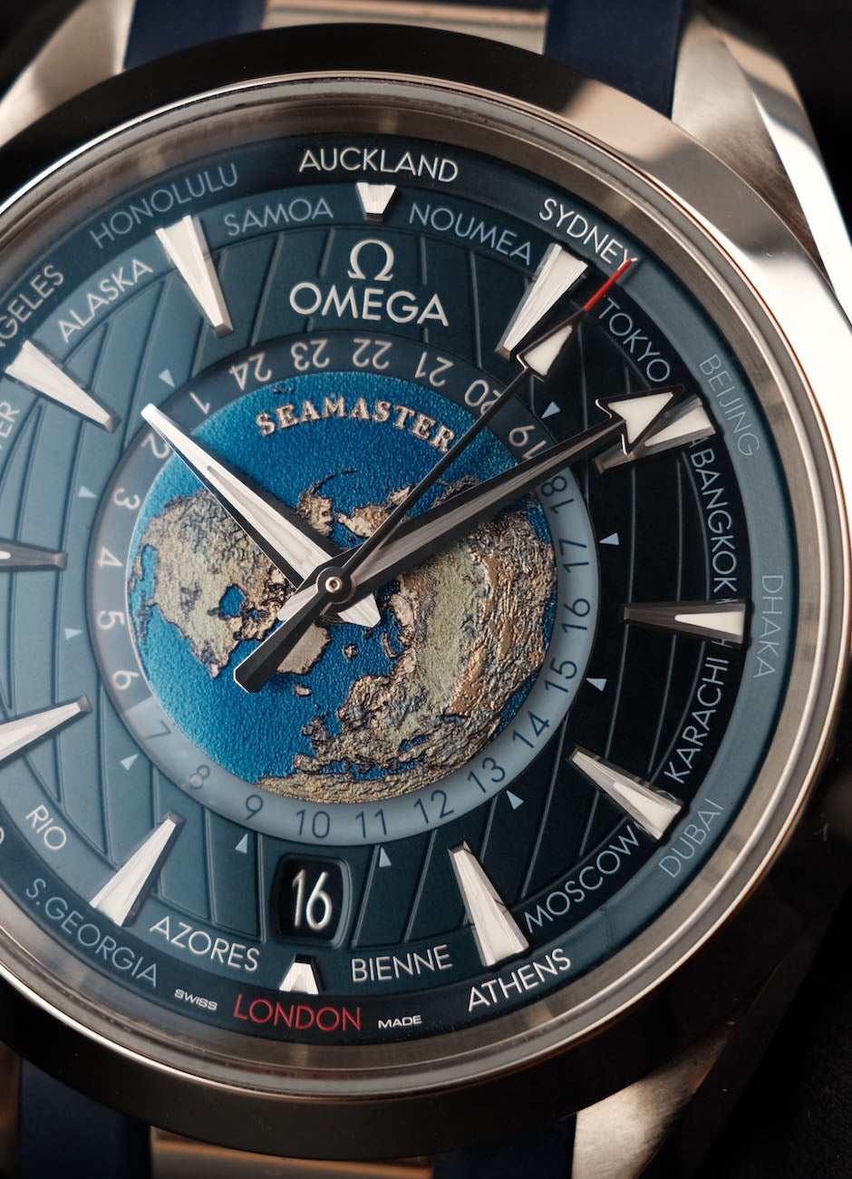 Omega Seamaster Aqua Terra Worldtimer GMT 22012432203001 Box + og. Papiere German Delivered, First Buyer's Invoice