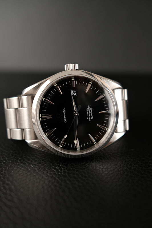 Omega Seamaster Aqua Terra Black Dial  250250 Original Papiere TOP Condition